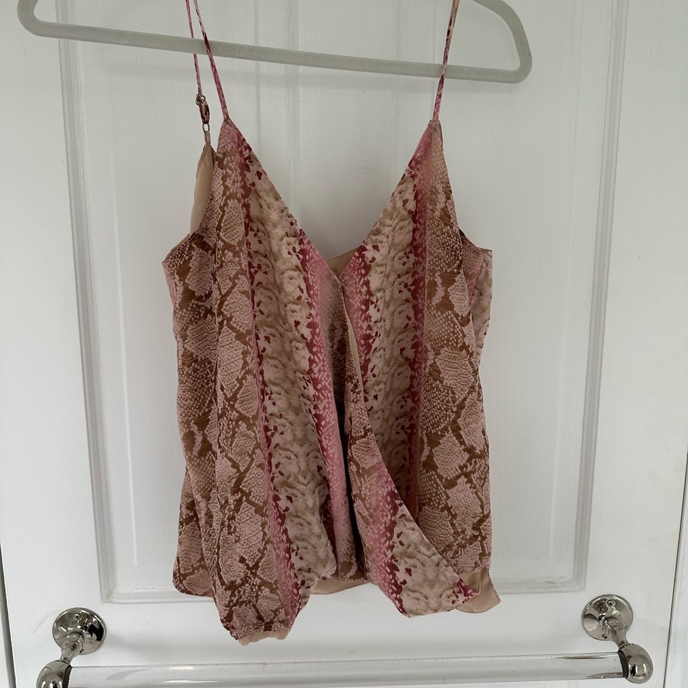 Pink Patterned Tank Top